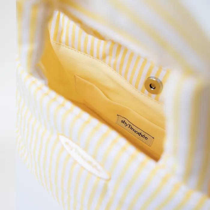 Padded bag_Large stripe padded bag _yellow