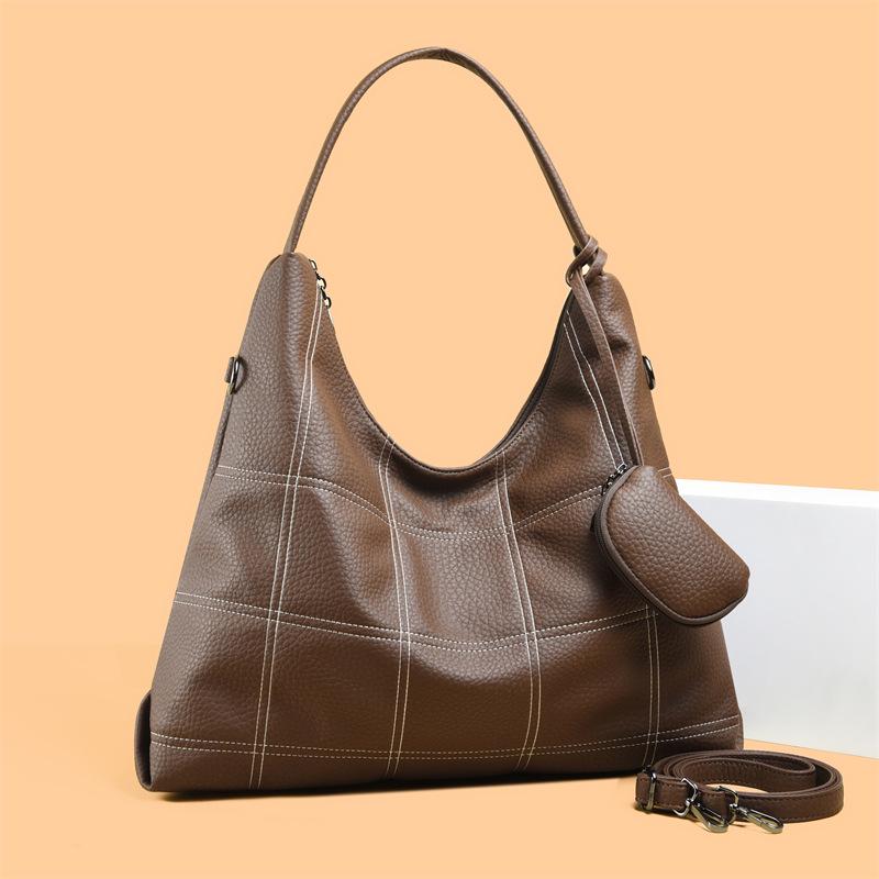 2026 Women s Retro Soft Leather Crossbody Tote Bag - Large Capacity, Convertible Shoulder/Handheld Design