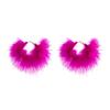 Long Feather Hoop Earrings for Women, European and American Style 2026 New Exaggerated Trendy Influencer Accessories for Travel Photography