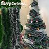 60/2m Christmas Tinsel Garland Green Wreath Madder Flower Ribbons Xmas Tree Ornaments Wedding Birthday Party Home Decoration