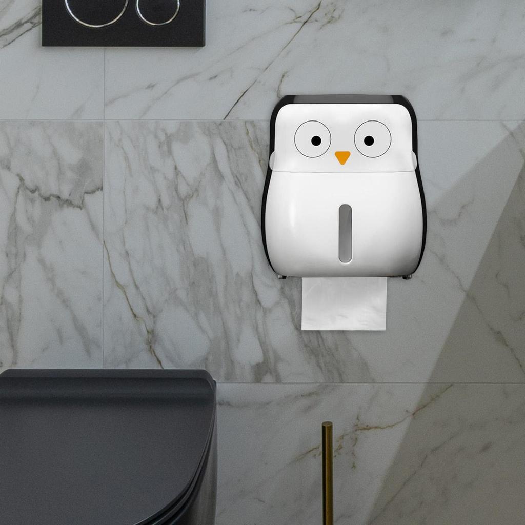 Wall Mounted Tissue Box, Self Adhesives Toilet Roll Holder, Toilet Paper Holder, Waterproof Dustproof Paper Roll Dispenser