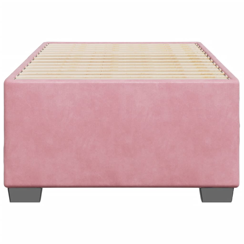 Pink Bed Frame 31.5 x78.7 Velvet