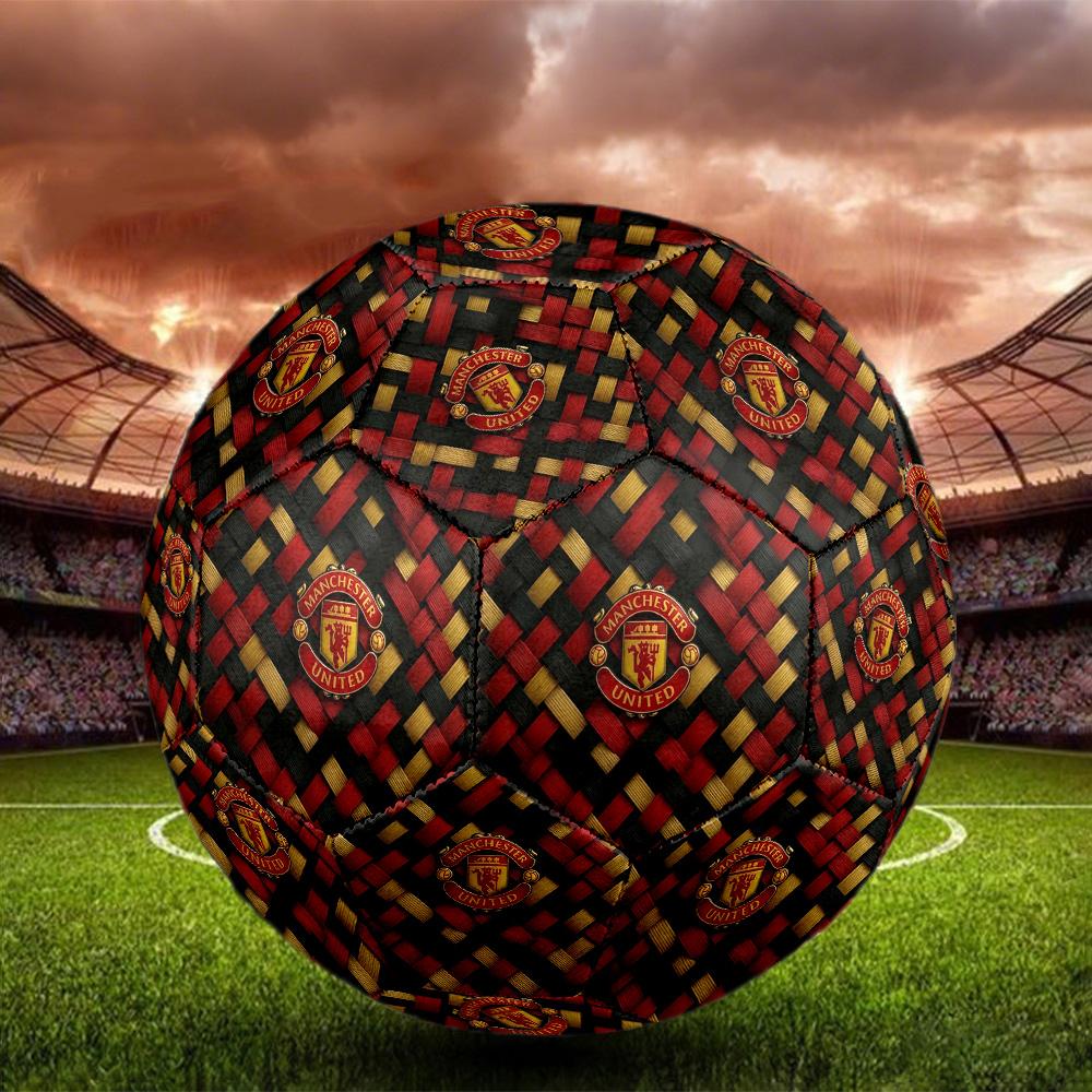 Man Utd footballSoccer Ball Colorful All Ages Machine Stitched PVC Competition Ready Durable High-Bounce