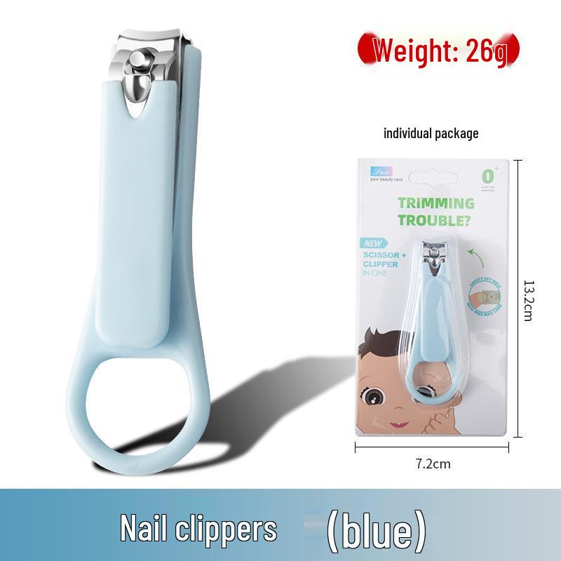 Child-Safe Anti-Pinch Baby Nail Clipper Set - Anti-Splash, Cute Design, Portable for Kids and Students