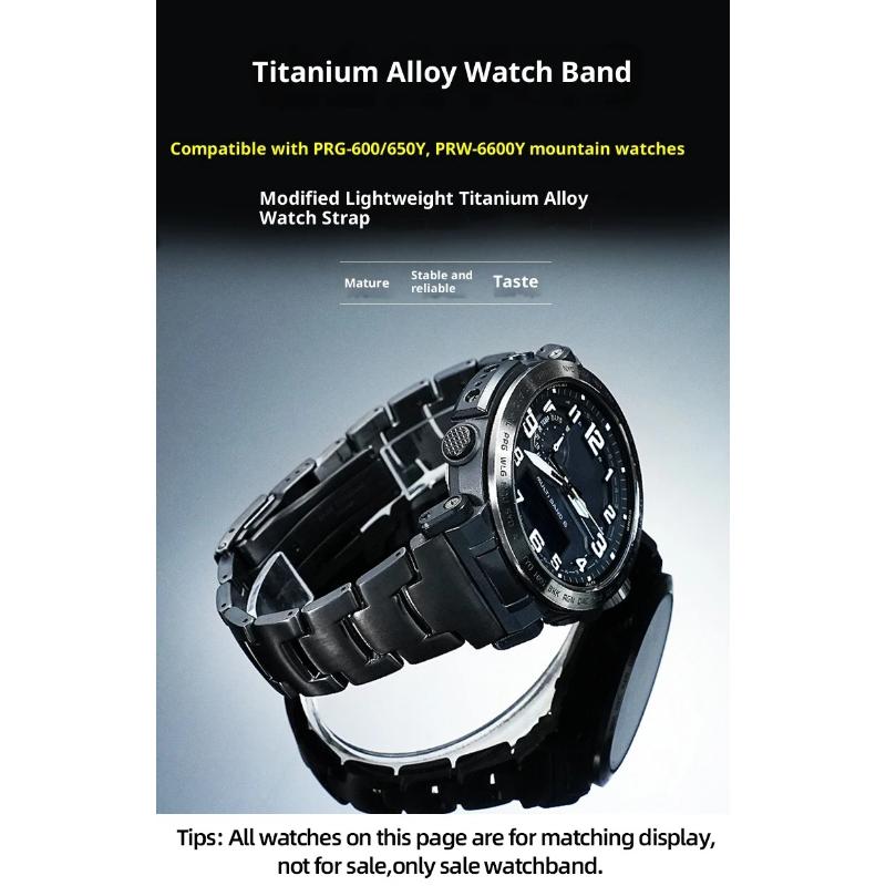Pro Casio Prorek prw-6600 prg-650 Titanový kovový řemínek k hodinkám PRW-30/50/60/70YT prw-6900/6800 Náramek Titanová slitina Řetěz k hodinkám