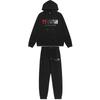 European and American Trendy Brand Red and Gray Towel Embroidered Velvet Male Couple High Street Casual Sweater Trousers Set