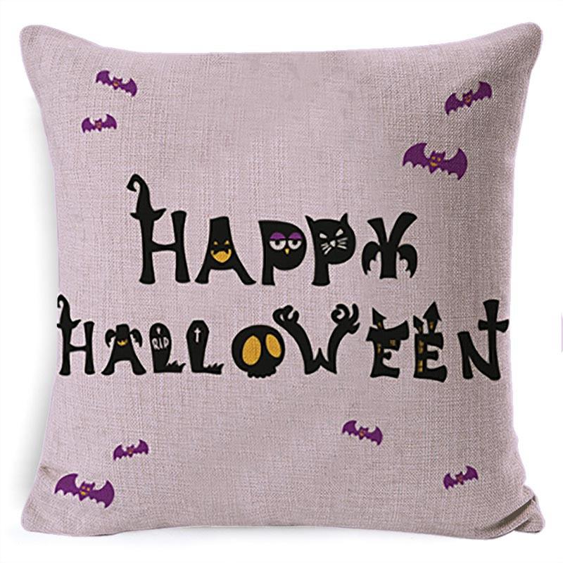 Throw Pillow Halloween Pillow Case Linen Car Cushion Sofa Pillow Case Nordic Style