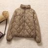 New Autumn and Winter Light Down Jacket Women's Short Hooded V-neck Loose Warm Jacket Type Light