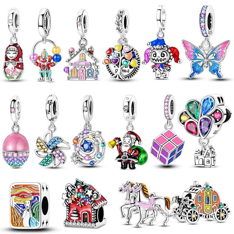 New Authentic Charm Bead Charms copper Butterfly Hot Air Balloon Dangle Ideal For Bracelets Women Girl Fine Do It Yourself Jewellery Gift