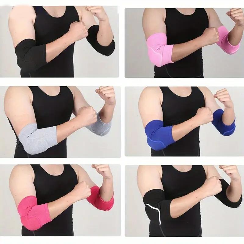 2Pcs Breathable Elbow Braces Thick Sponge Elbow Pad Compression Sleeve for Sport Volleyball Basketball Pain Relief Elbow Support