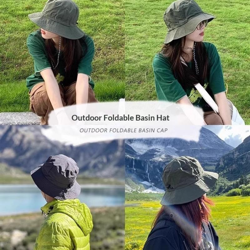 Summer Sun Protection Waterproof Fisherman Hat Bucket Camping Hiking Mountaineering Cap Foldable Storage Bag
