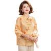 LangSha Women's New Chinese Style Disc Button Stand-Collar Shirt
