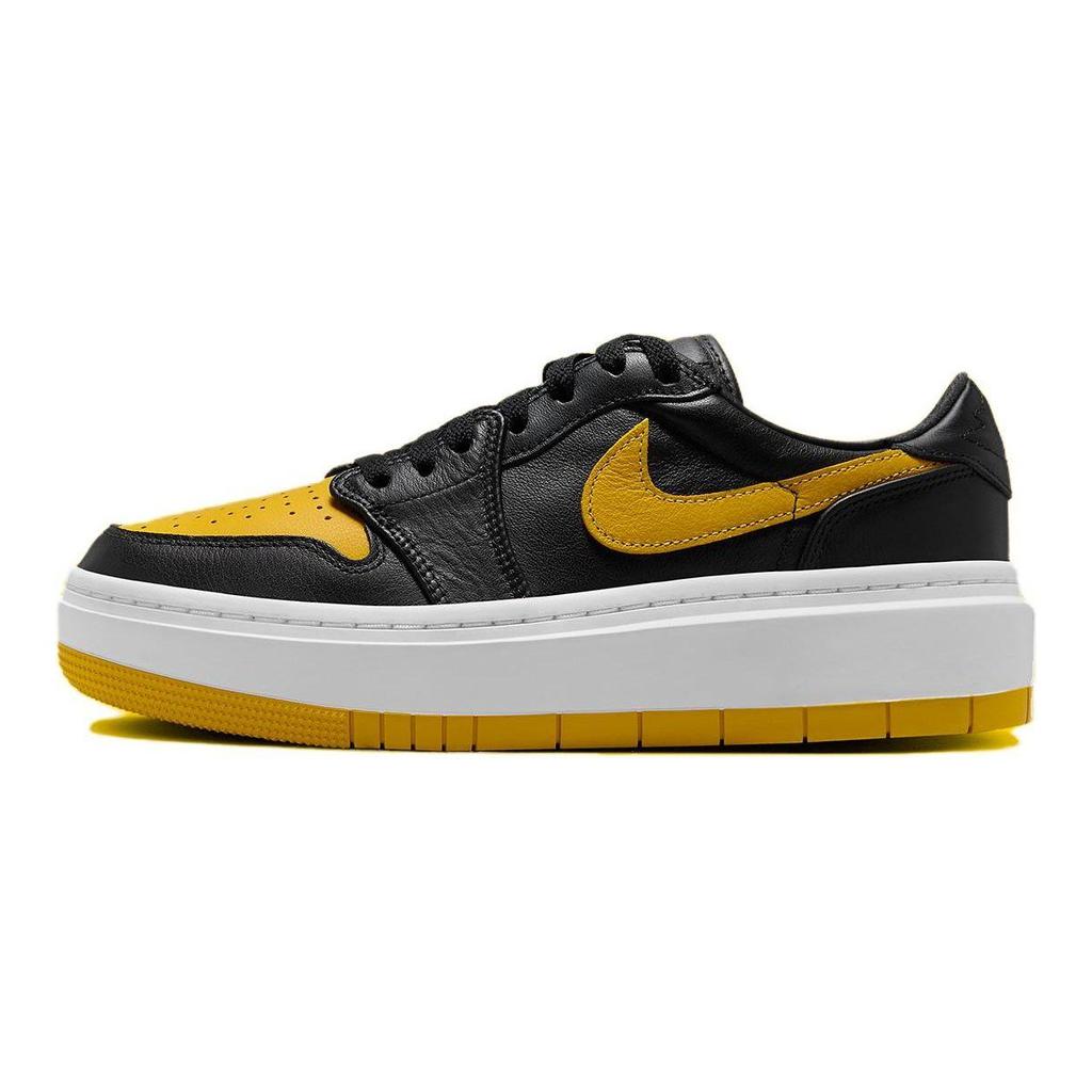 Jordan 1 Elevate Low Black Yellow Ochre (Womens) Women Sneakers White DH7004-007