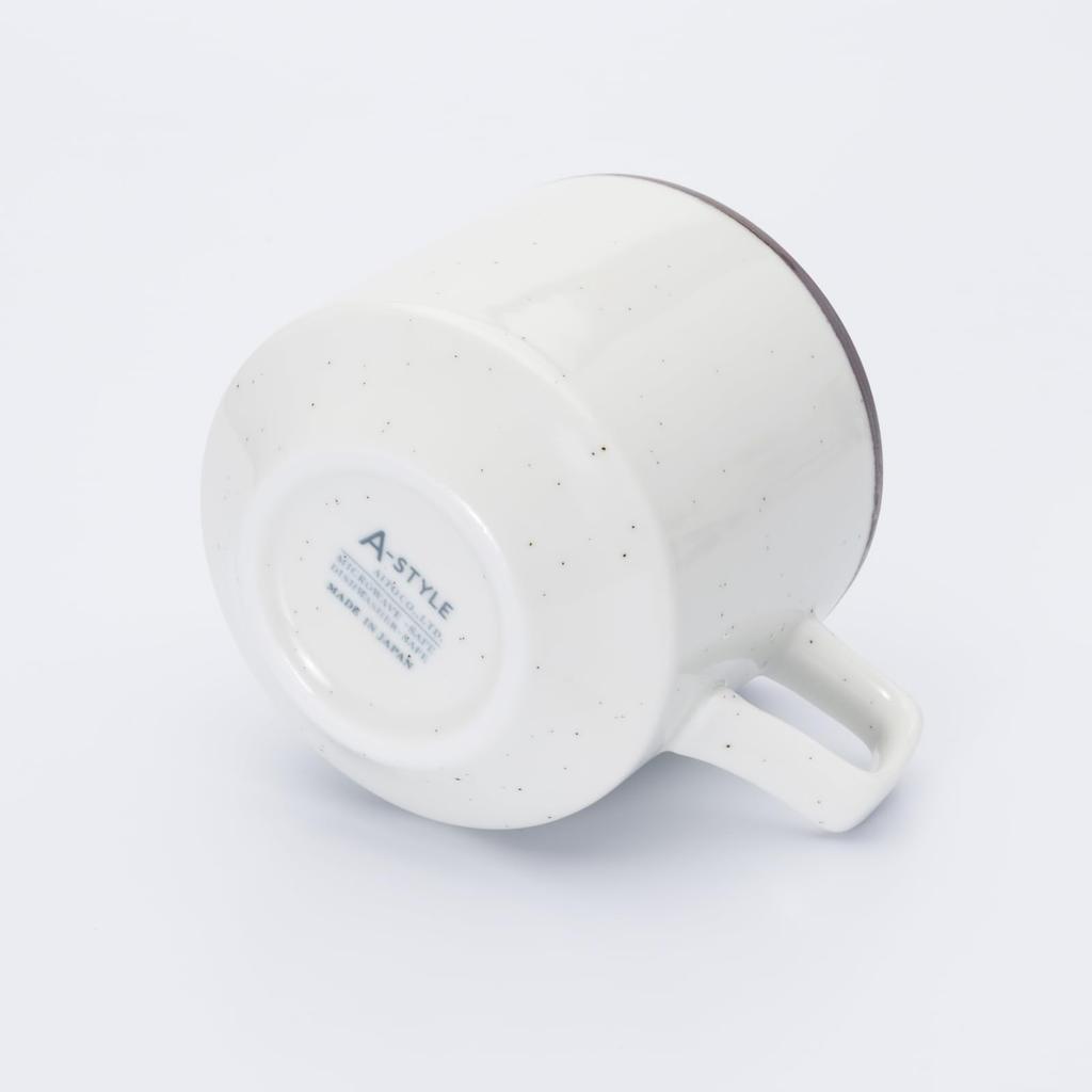 Aito Seisakusho Microwave and Dishwasher Mino Made In 567048 "Grain" Mug, Safe, Brown, Approx. 380ml, Ware, Japan,