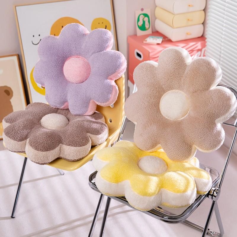 Modern Plush Dopamine Flower Cushion Soft Comfort For Sofa And Window Seats