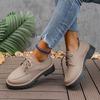 New Round-toed Lace-up Large-sized Casual Shoes for Women