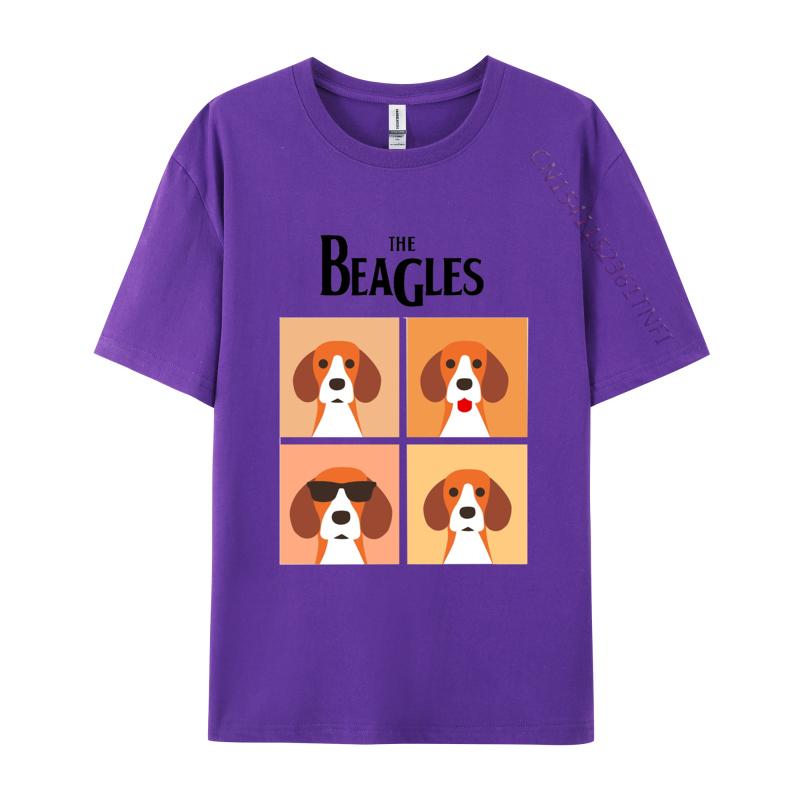 The Beagles Dog T Shirts Funny Cartoon Graphic Tshirt Men Streetwear Pure Cotton Comfy Tops Shirts Casual