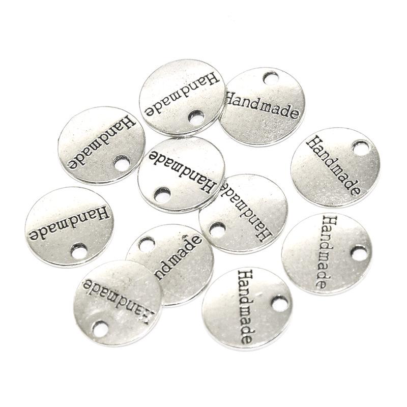 Handmade Alloy Double-Sided Letter Pendant Necklace