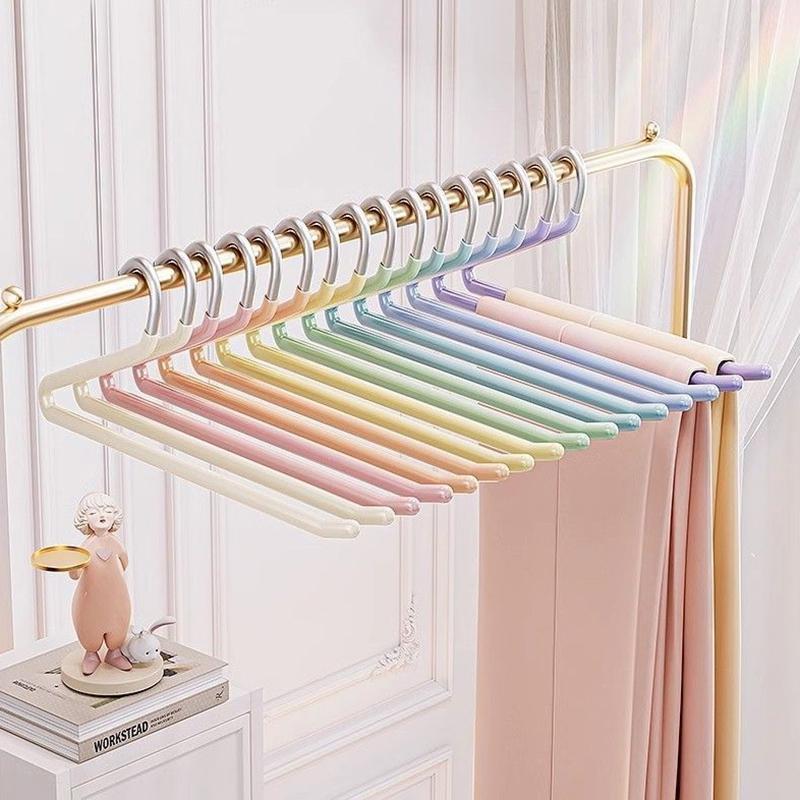 4 szt. Haczyk na spodnie typu gęś, plastikowy, do szafy, akademika, teleskopowy, typu Z, wielowarstwowy, do przechowywania