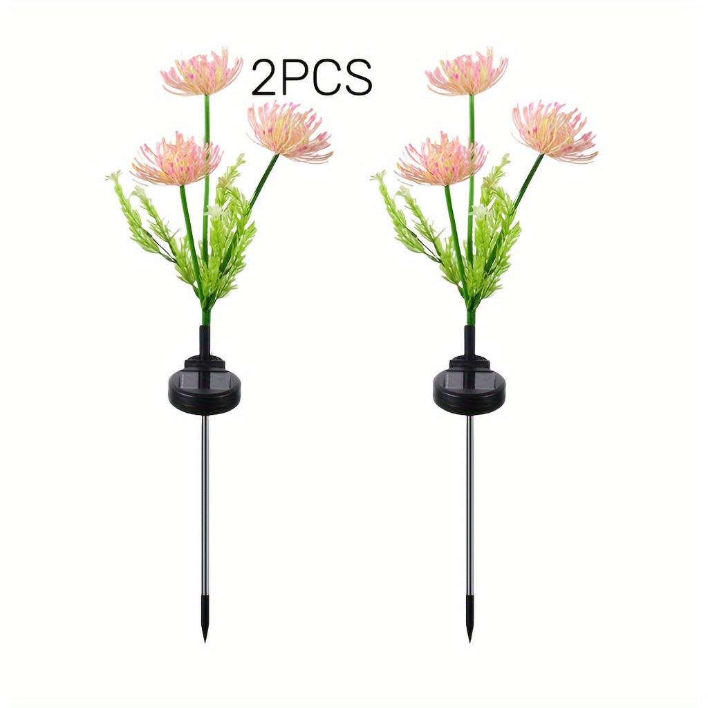 Solar Garden Lights, Solar Flowers Lights with Glowing Flowers & Stems, Solar Panel, Solar Lights Outdoor for Garden Decoration