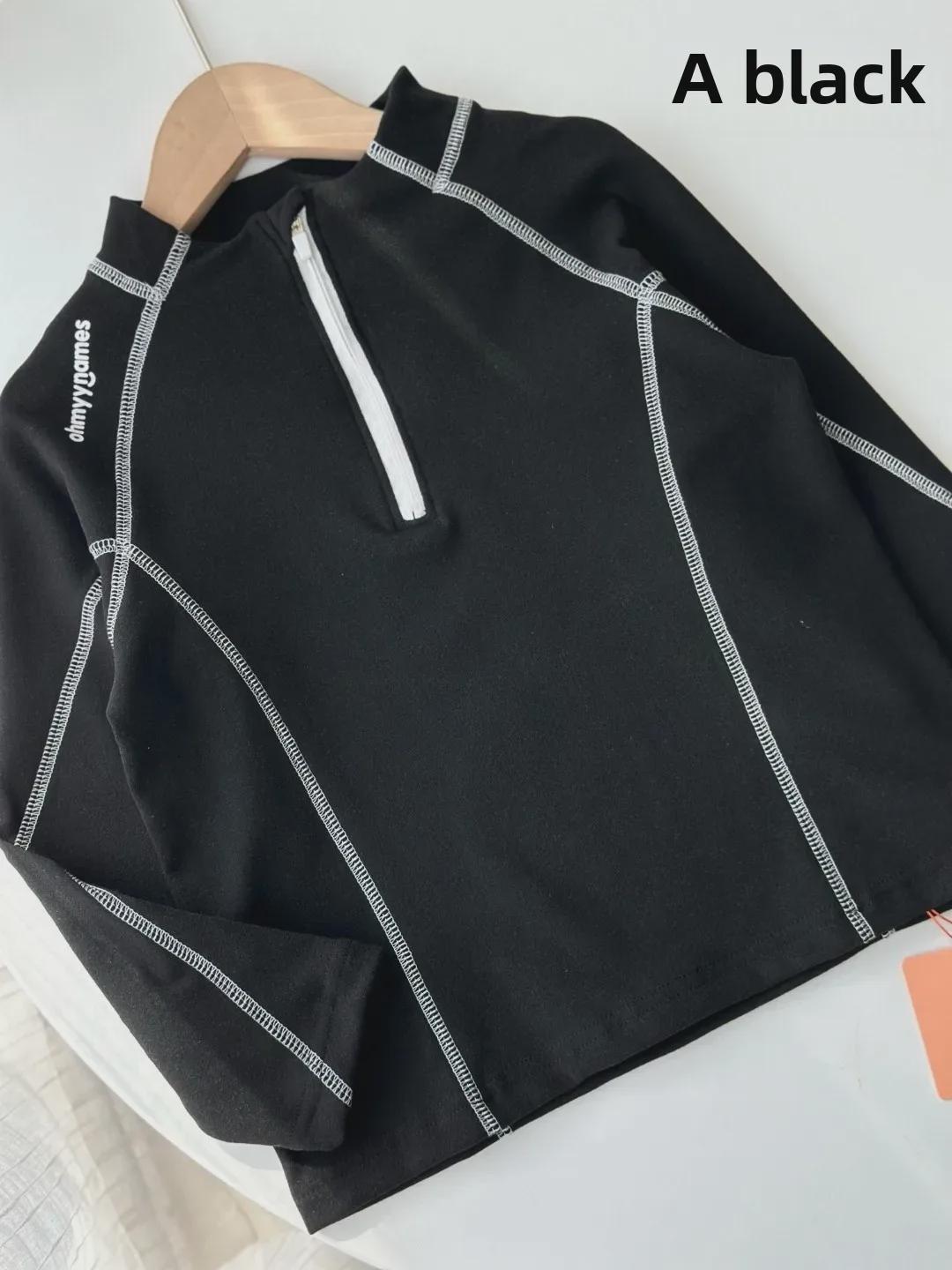 

Мягкая шелковистая одежда для девочек и облегающие водолазки для мальчиков и девочек среднего и большого размера 150cm чёрный