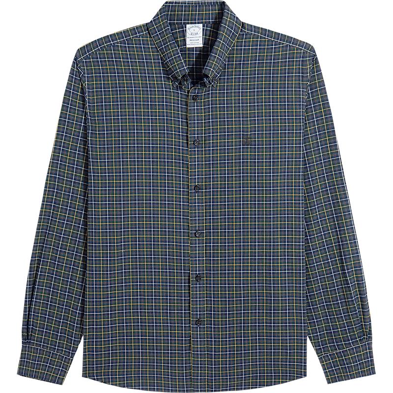 Brooks Brothers Men s Spring/Summer Plaid Cotton Button-Down Shirt M