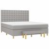 VidaXL Lit à sommier tapissier avec matelas Gris clair 180x200cm Tissu - Modèle 3137493