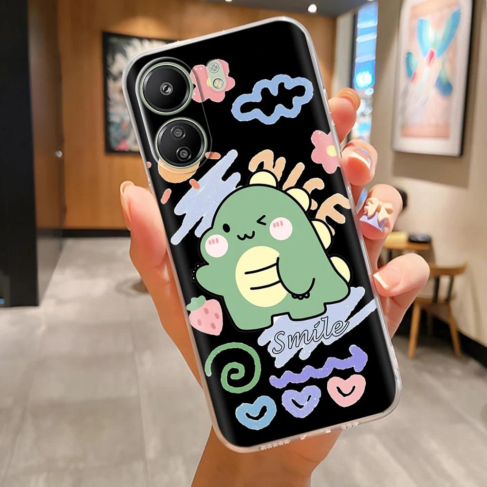 Pour Poco C65 Coque Silicone TPU Souple Mignon Lapin Léger Coque Arrière Pour Xiaomi POCO C 65 4G pocoC65 Léger Funda Coque