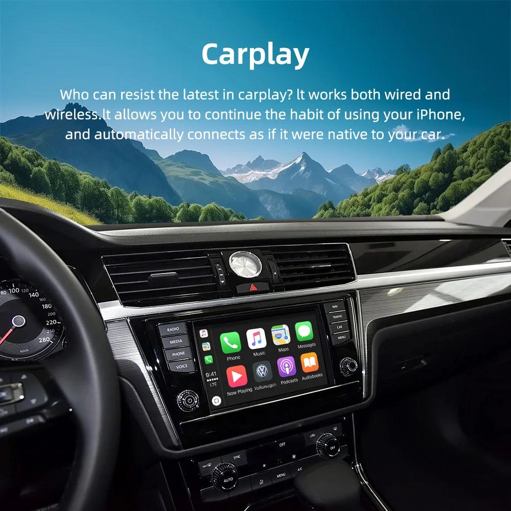 CARABC Wireless Carplay Android Auto Mirror Link For VW Volkswagen Skoda Octavia A5 Golf 7 Polo Passat B8 With MIB MIB2 System