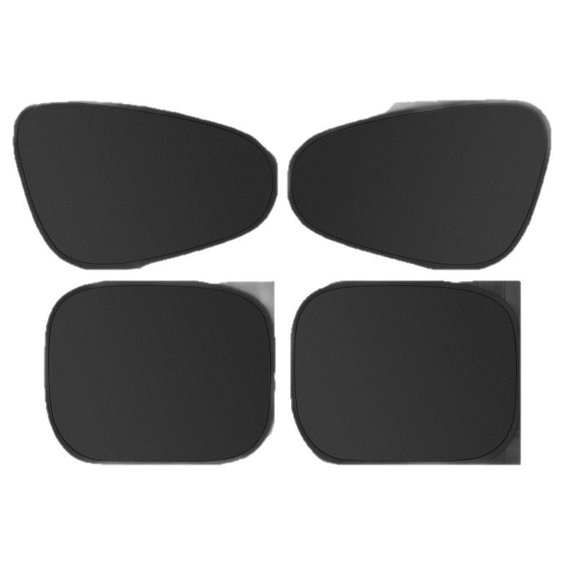Sun-blocking and Heat-insulating Side Window Glass with Electrostatic-adhesive Sunshade for Vehicle Interiors