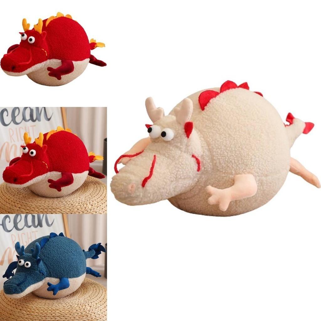 Cute Round Dragon Plush Toy Cartoon Dragon Stuffed Animal Soft And Huggable Dragon Doll For Home Decor 60cm/0.5kg