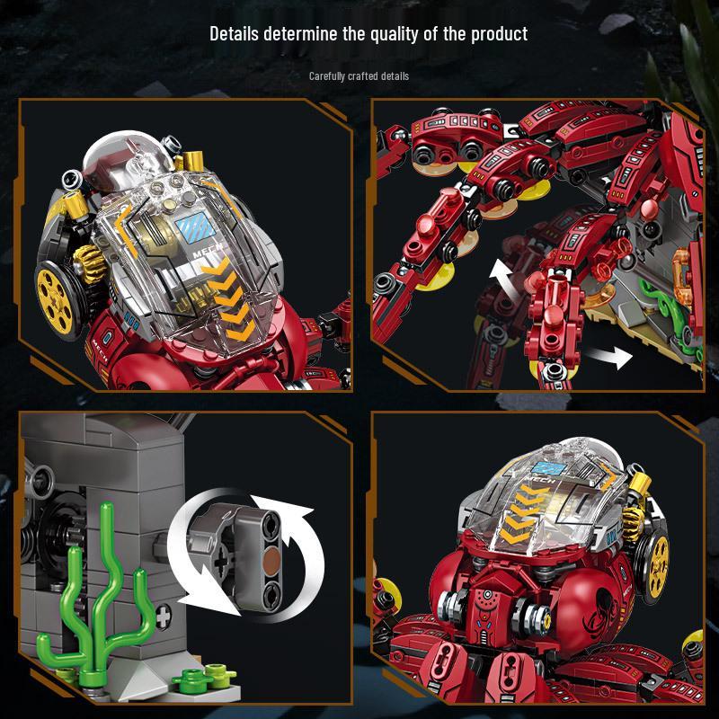 High-end Electric Octopus Building Block Toy for Boys and Children - Perfect Birthday Gift