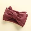 European & American Handmade Baby Hair Accessory: Large Bow Double Layer Waffle Texture Headband for Kids