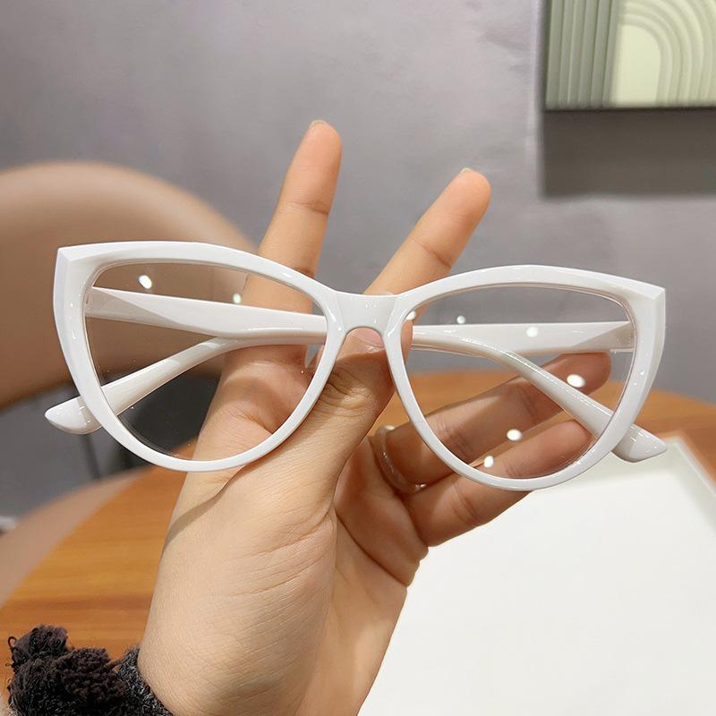 JYL Eyeglasses Cat Eye Anti Blue Light Trendy Plain Frame Use CY5605 A-16114 императорский