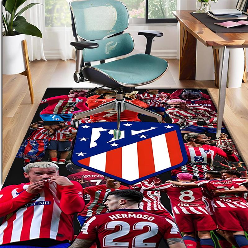 Football Club Pattern Rug, Indoor/Outdoor Mat, for Picnic, Gameroom, Bedroom, Office, Living Room, Home Decor Carpet, Birthday Gift