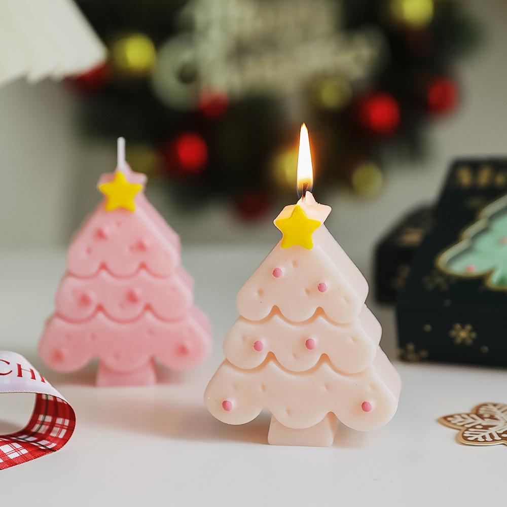 Christmas Tree Shaped Scented Candle Gift Box - Holiday Decoration & Souvenir