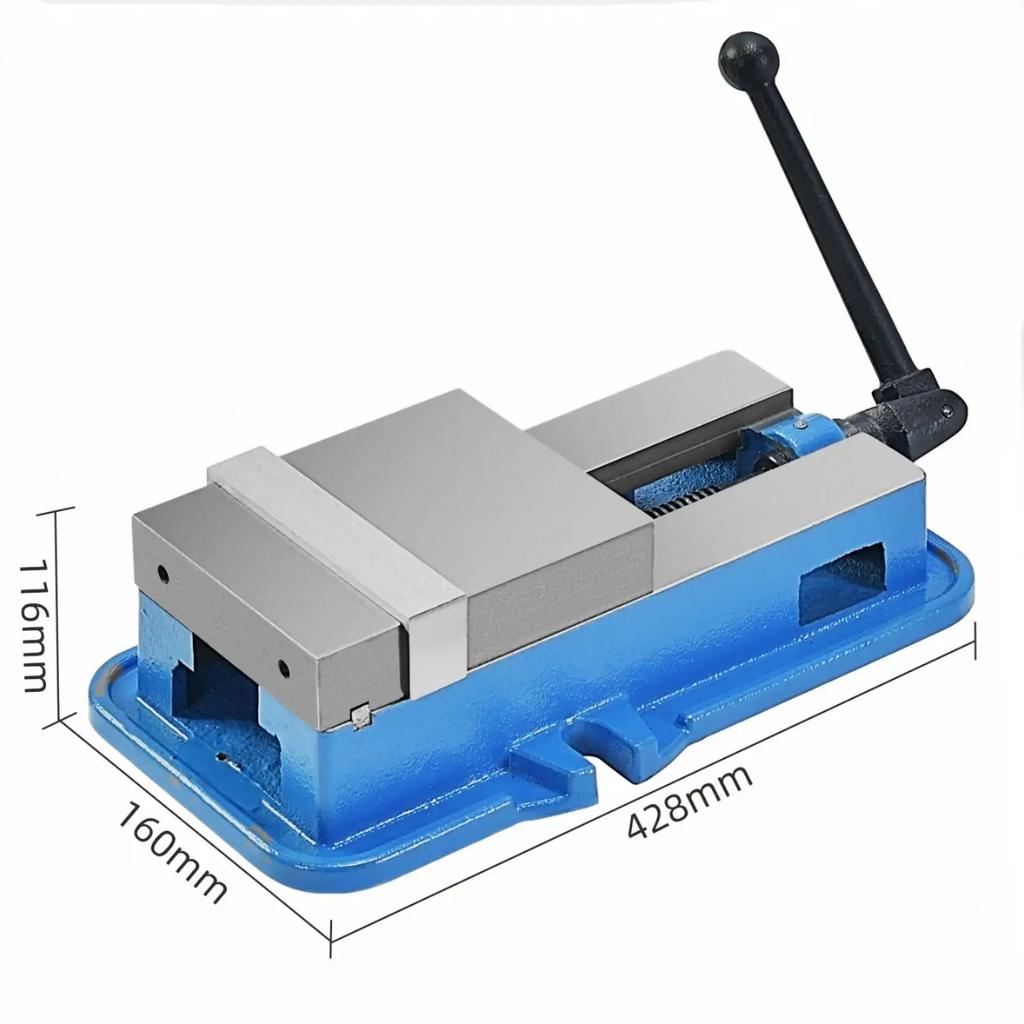 6'' Milling Machine Lockdown Vise Swivel Base Bench Clamp Lock Vise CNC Mill Vice with 360º Swiveling Base CNC Vise