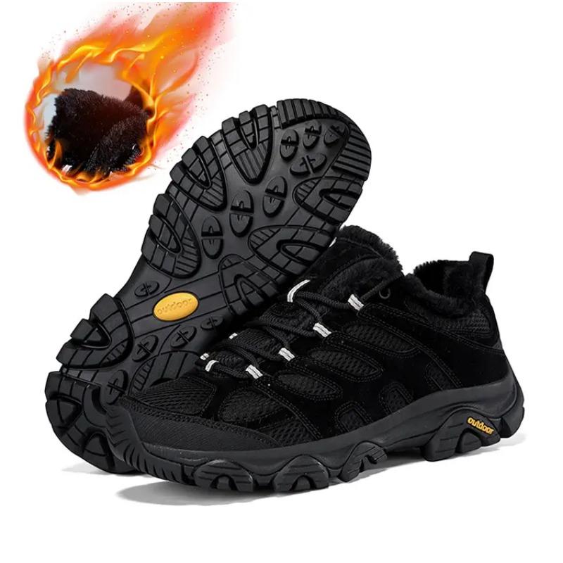 

Winter Snow Boots Men Warm Comfortable Plush Anti-slip Low-top Sports Shoes Women Casual Breathable Outdoor Hiking Boots 36 чёрный
