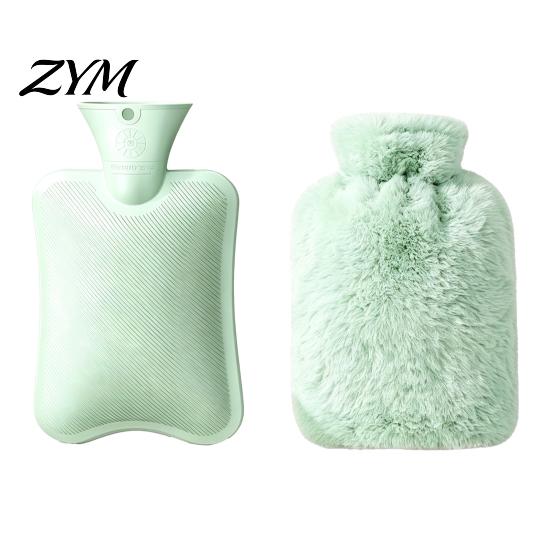Explosion Proof Water Bag Hot Bottle with Plush Cover, 500/1000/2000ML Leak-proof Bag, Portable Cold Compress Pouch for Shoulder, Back, Hand,