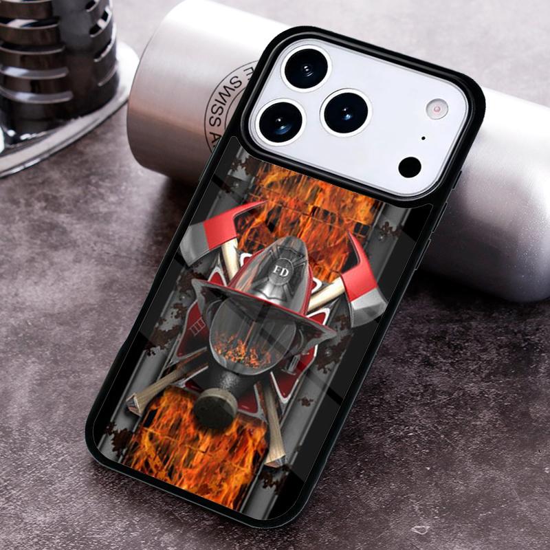 Firefighter Fire Department Fireman Phone Case for iPhone 17 16 15 Pro Max Air 14 13 12 11 Plus Shockproof Cover