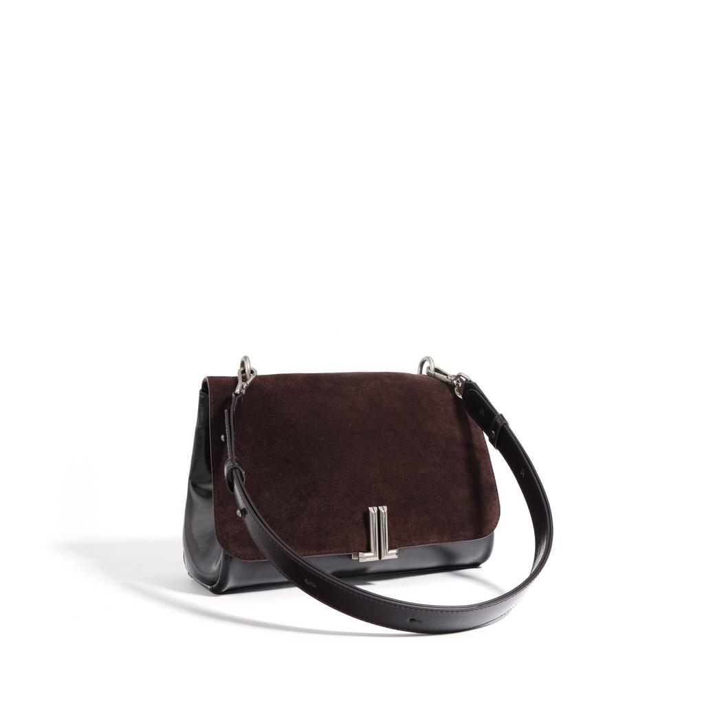 New Contrasting Color Shoulder Bag Women's Commuting Versatile Large-capacity Messenger Bag Underarm Small Square Bag Cowhide