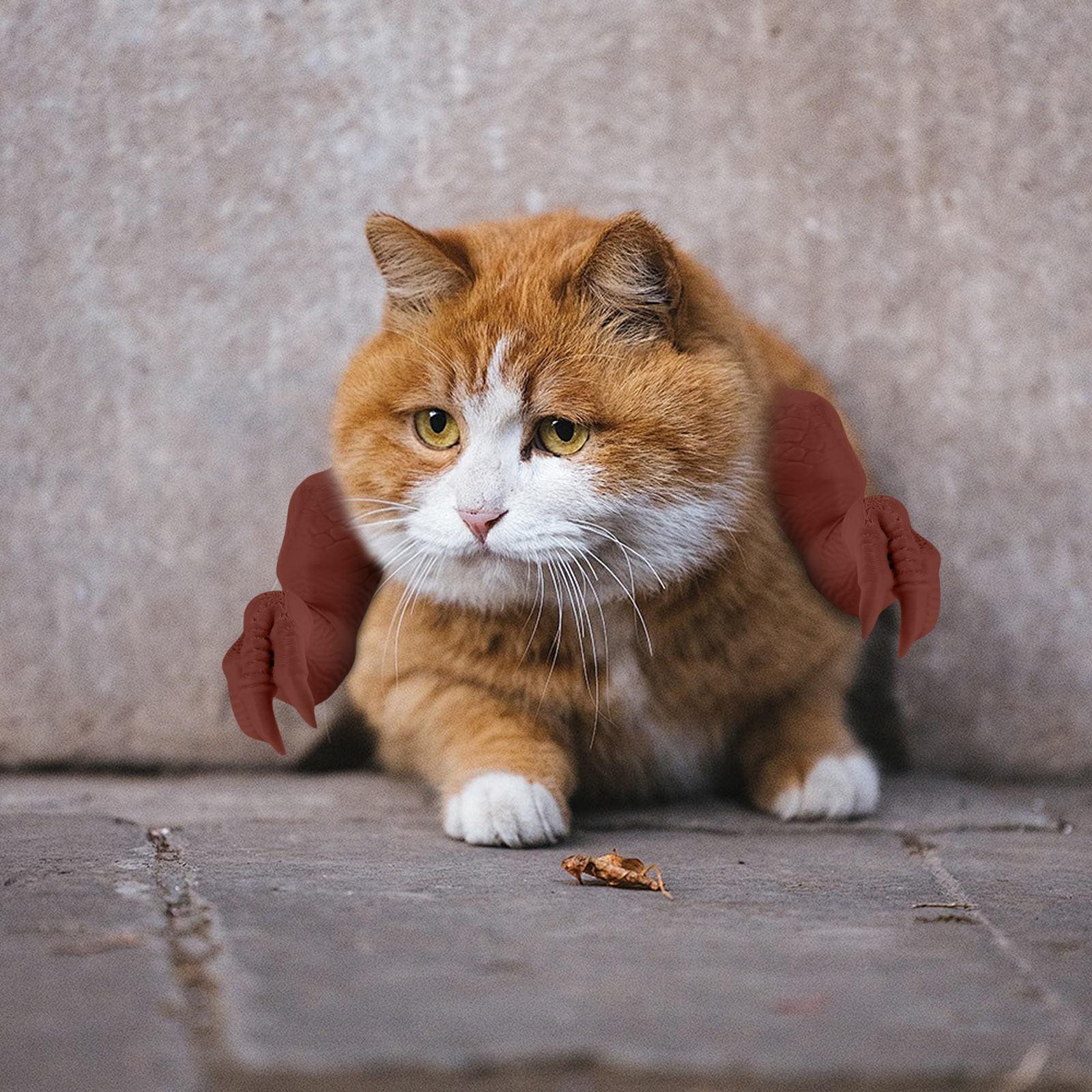 

3D-печатная кошка на шею, на руку, мышцы, украшение для питомца, повязка на шею, на руку One Size