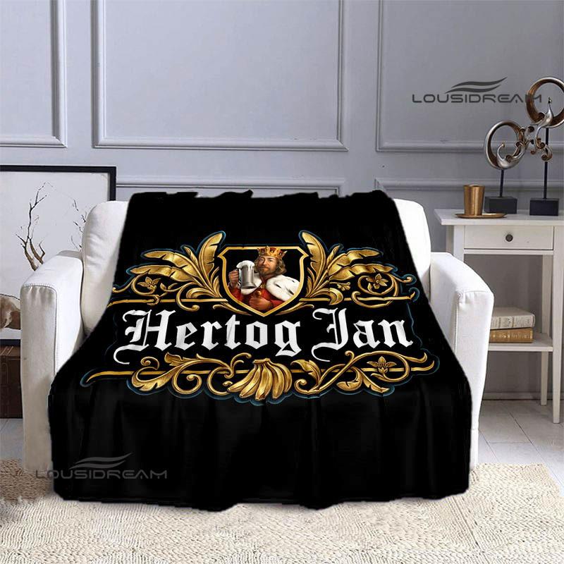 Hertog Jan LOGO Printed Blankets Fashion Warm Blanket Soft And Comfortable Blanket Home Travel Blankets BedLinings Birthday Gift