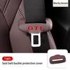2/5pcs Leather Seat Belt Buckle Protective Cover Wear Resistant For Volkswagen VW Golf 4 5 6 7 GTI Tiguan Passat B5 B6 B7 CC