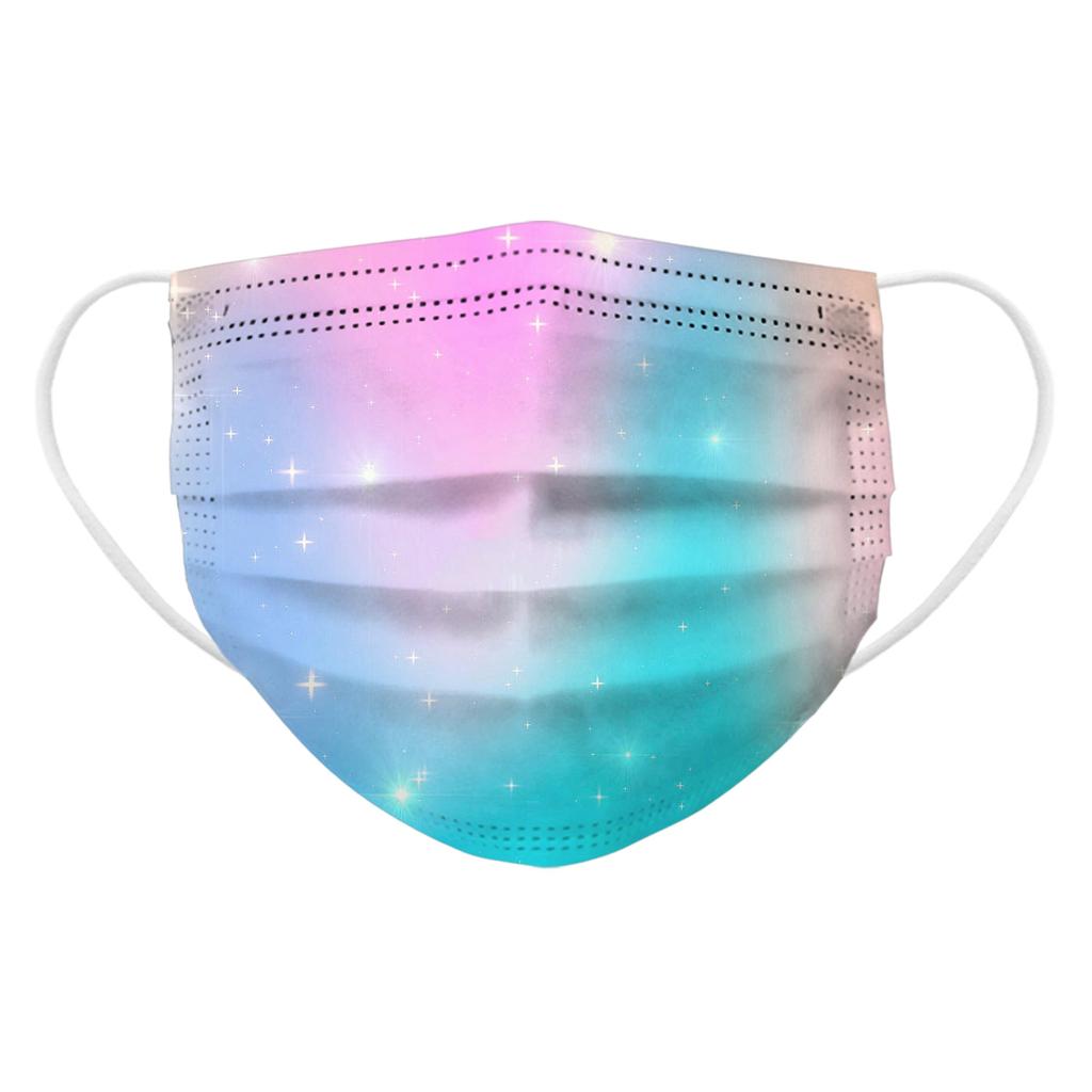Children's Disposable Tie-dye Starry-sky Printed Mask Disposable Face Mask Ear Loop Mask 10PCS
