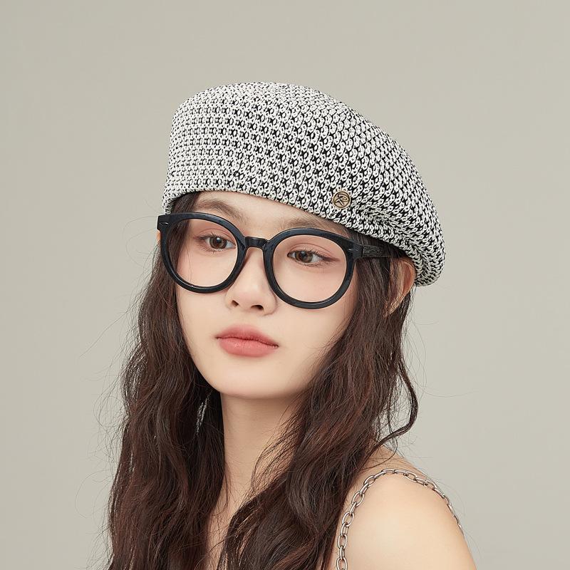 Spring and summer new sweet versatile beret women's light luxury high-end sense breathable face small painter hat