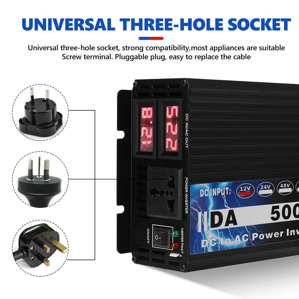 2200W 3000W 4000W 5000W Pure Sine Wave Inverter DC 12v/24v To AC 110V/220V Voltage Transformer Power Converter Solar Inverter