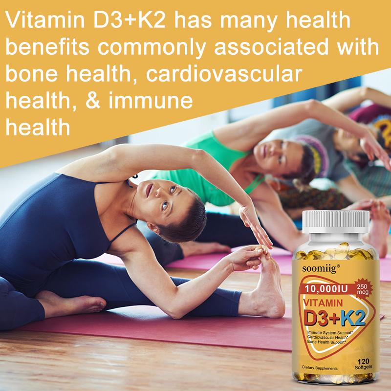 Vitamine D3+K2, calcium, poivre noir 120 Gélules