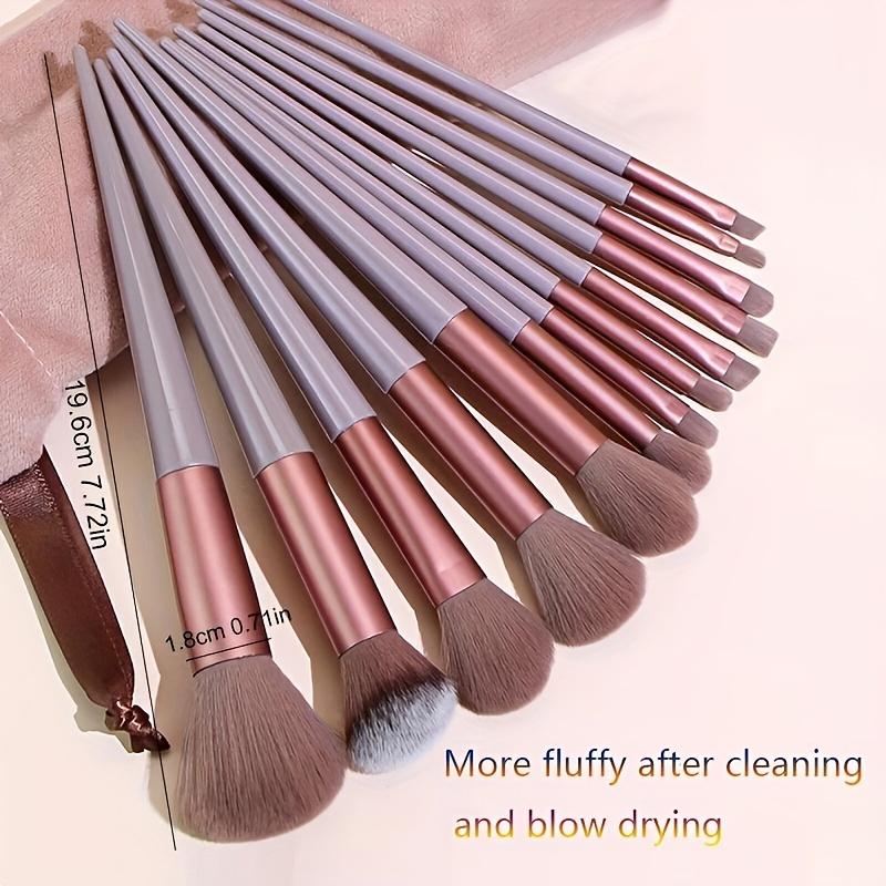 13-delige professionele make-upkwastenset met nylon haren voor alle huidtypen - inclusief handpalmkwasten en opbergtas