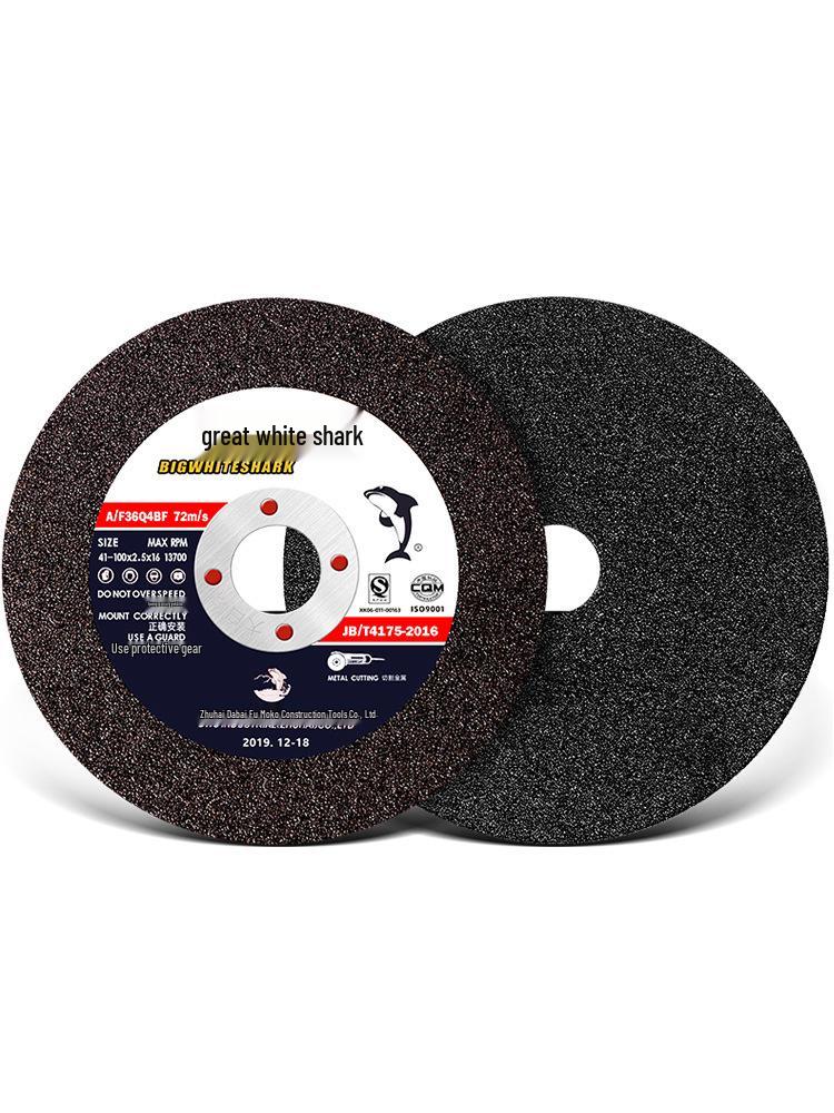 Great White Shark Dual-Purpose Grinder: 100*2.5 Metal & Stainless Steel Cutting Disc.